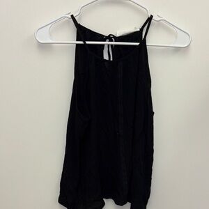 Hippie Rose Black Halter Tie-Back Tank Top